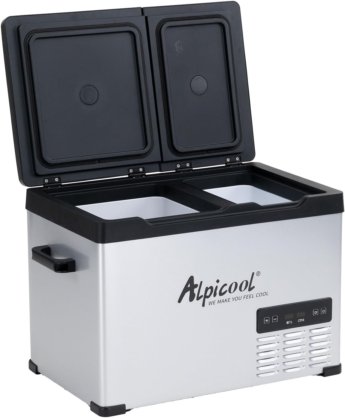 33 Quart Portable Car Refrigerator with Dual Temperature Control