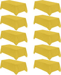 VidaFete Tablecloth 10 Pack 90 x 156 in Rectangle - Durable Yellow