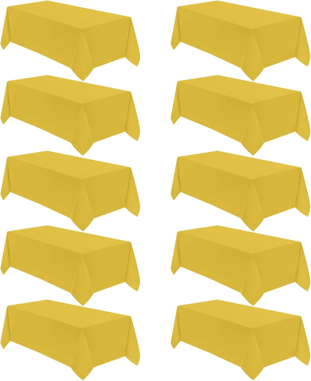 VidaFete 10 Pack Yellow Tablecloths for Dining and Events