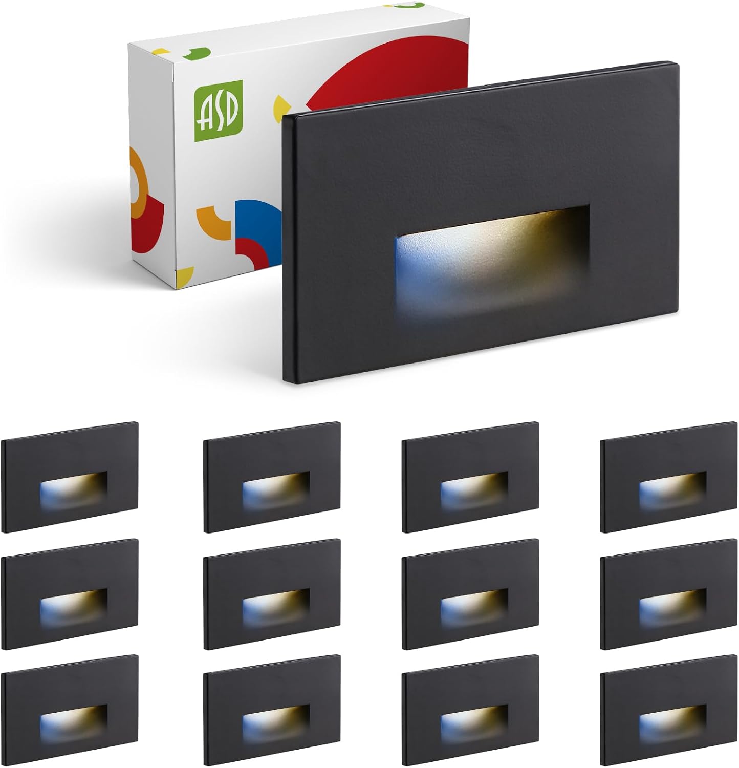 ASD LED Recessed Step Light Fixture for Indoor & Outdoor Use
