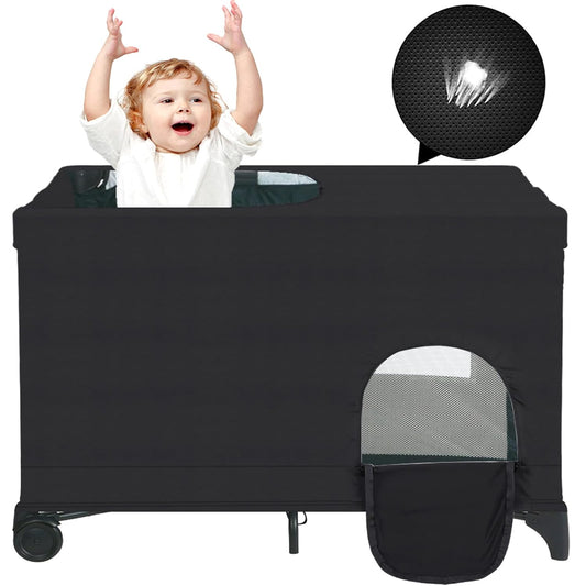 Breathable Blackout Canopy for Pack N Play by Elefama