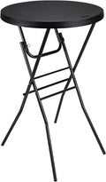 Cocktail Table 28in High Top Round Folding - Portable Bar Height Table