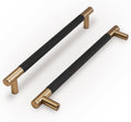 Knurled Cabinet Handles 7.5in CC Matte Black and Champagne Bronze