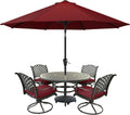 MASTERCANOPY Patio Umbrella for Outdoor Market Table 9ft Burgundy