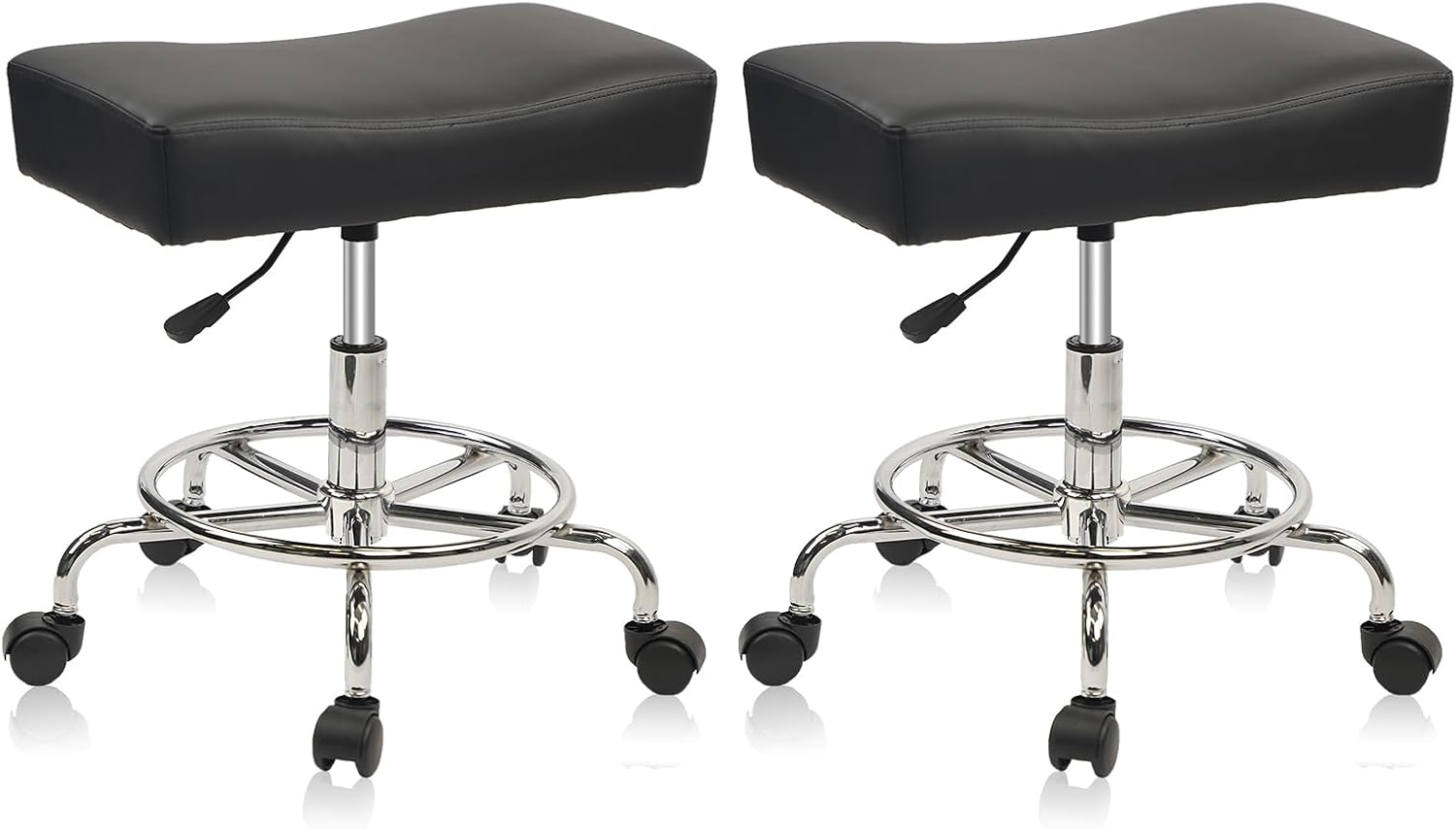 Heavy Duty Extra Wide Rolling Stool for Spa Salon and More