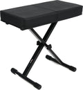 Gator Frameworks Adjustable X-Frame Keyboard Bench - Comfortable