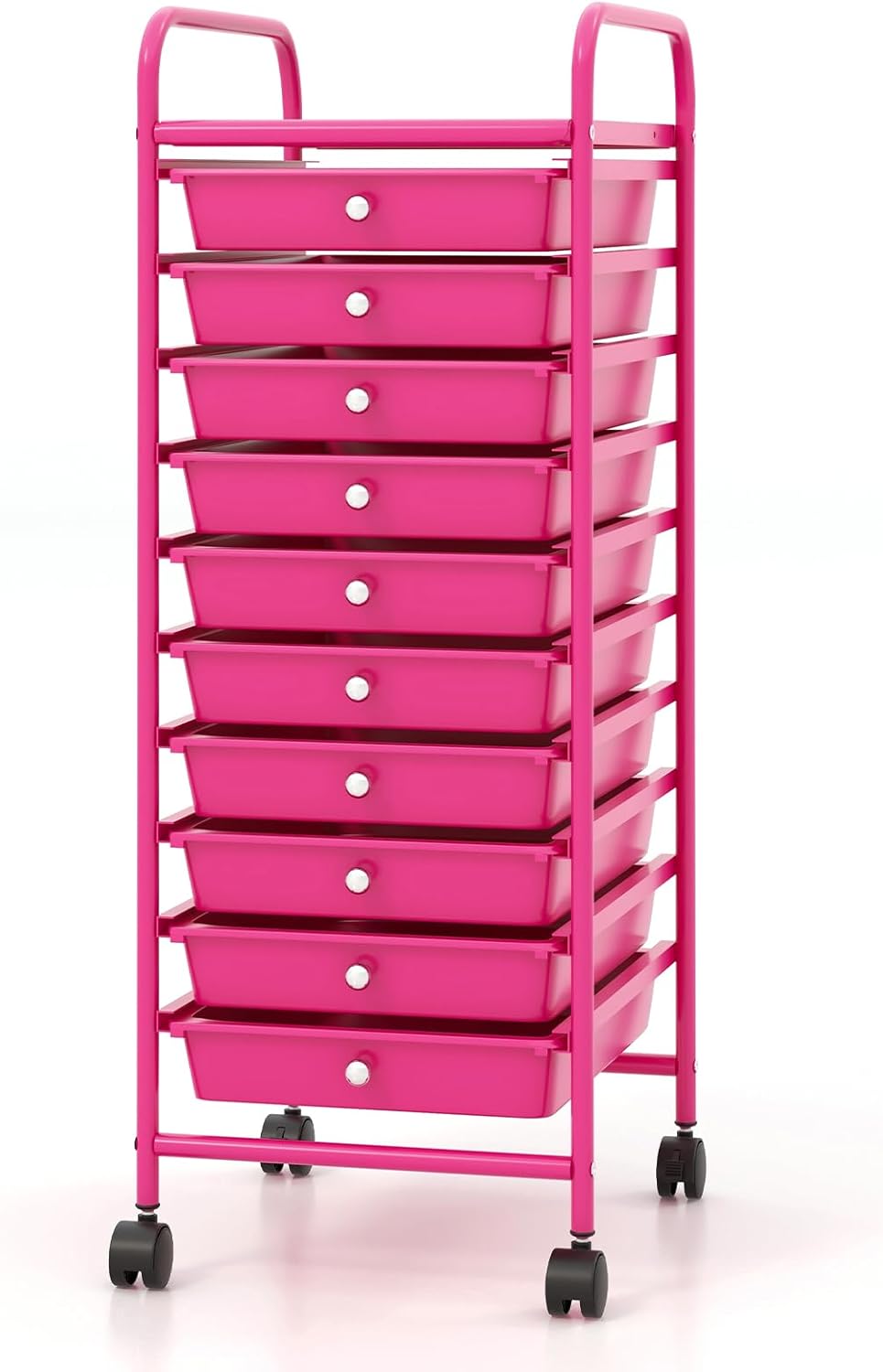 10-Drawer Rolling Storage Cart for Home and Office Organization