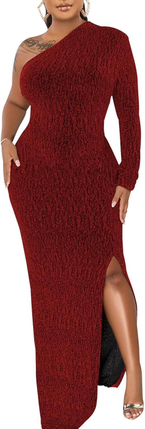 Elegant Women's Formal Evening Gowns with High Split Design