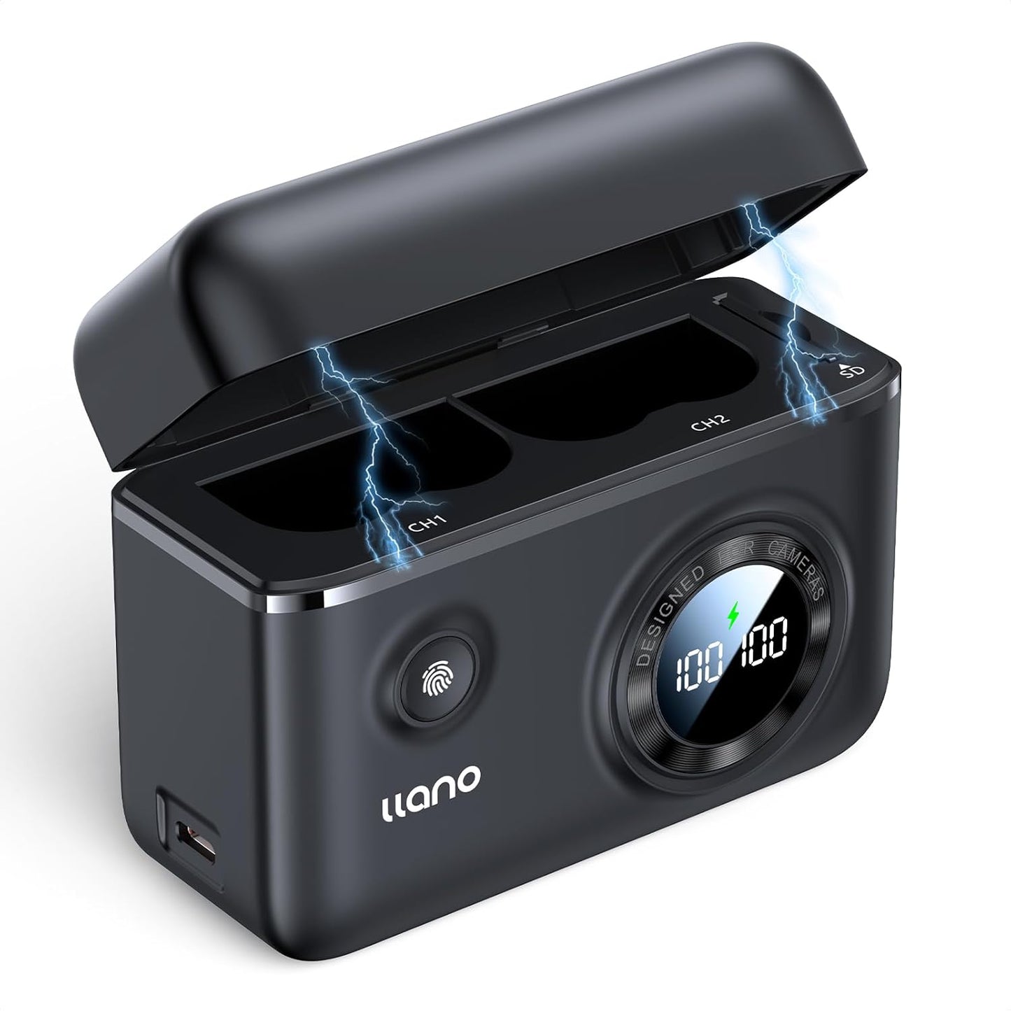 llano EN-EL3e Dual Fast Charger for Nikon Cameras - 18W PD