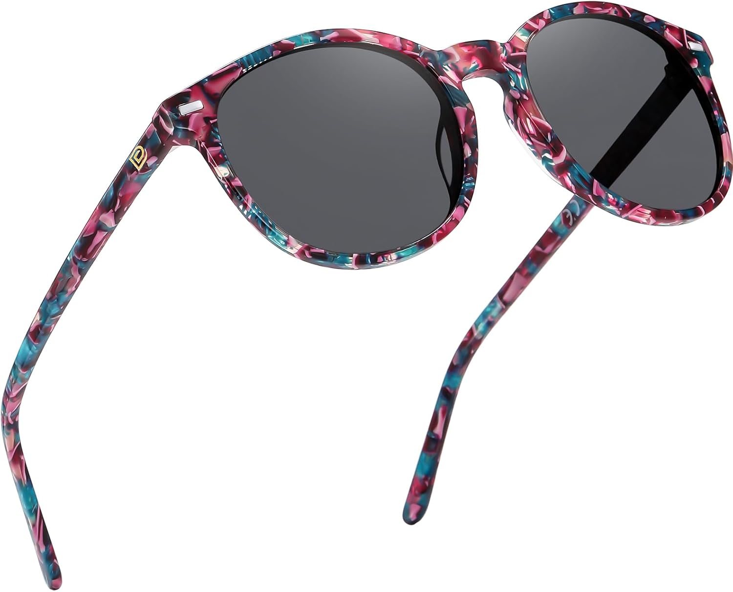 DUCO Polarized Sunglasses for Women Retro Round Classic Shades
