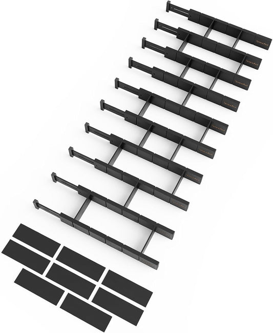 SpaceAid Bamboo Drawer Dividers for Kitchen and Home Organization