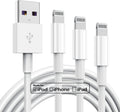3 Pack Apple MFi Certified 6ft Lightning to USB Cable - Long Fast