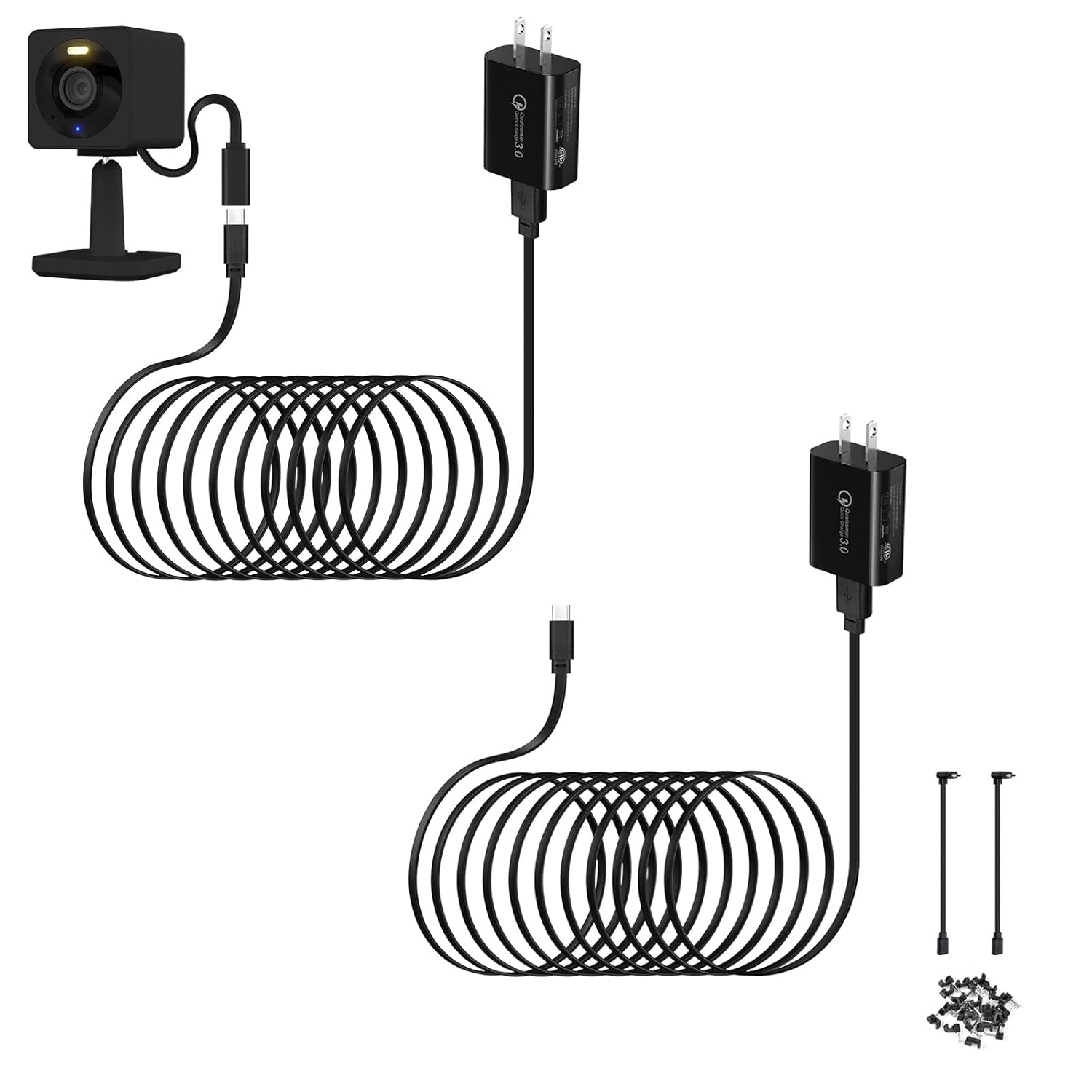 9m Long Power Cable for Wyze Cameras - Fast Charging