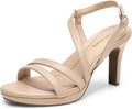 Platform Strappy Heels Women's Dressy Sandals - Comfortable 3.15in