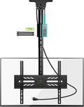 Ceiling TV Mount for 26-65 in TVs - Swivel, Tilt, Power Outlet