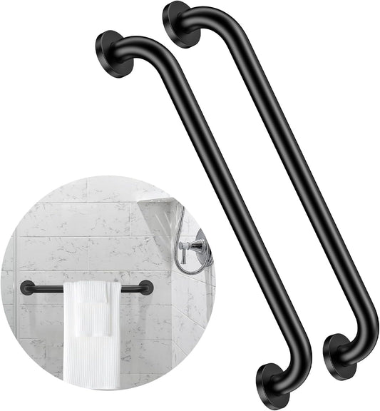 24 Inch Black Shower Grab Bars for Safety and Support
