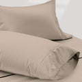 100% Egyptian Cotton Pillow Cases King Set of 2 - Luxury 1200TC Taupe