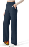 G4Free Women Fleece Lined Wide Leg Pants - Warm, Comfortable Fit