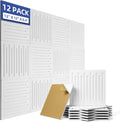 Acoustic Wall Panels 12 Pack 12in x 12in - High Density Sound Control