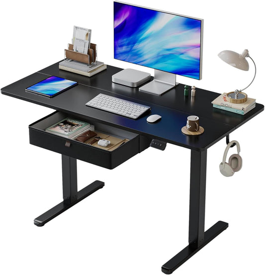 BANTI Electric Standing Desk: Adjustable Height & Drawer for Ergonomic Work