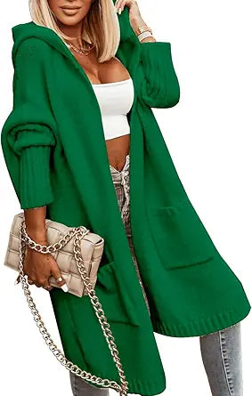 Aoysky Womens Long Cardigans Cozy Hooded Sweater Coat for All