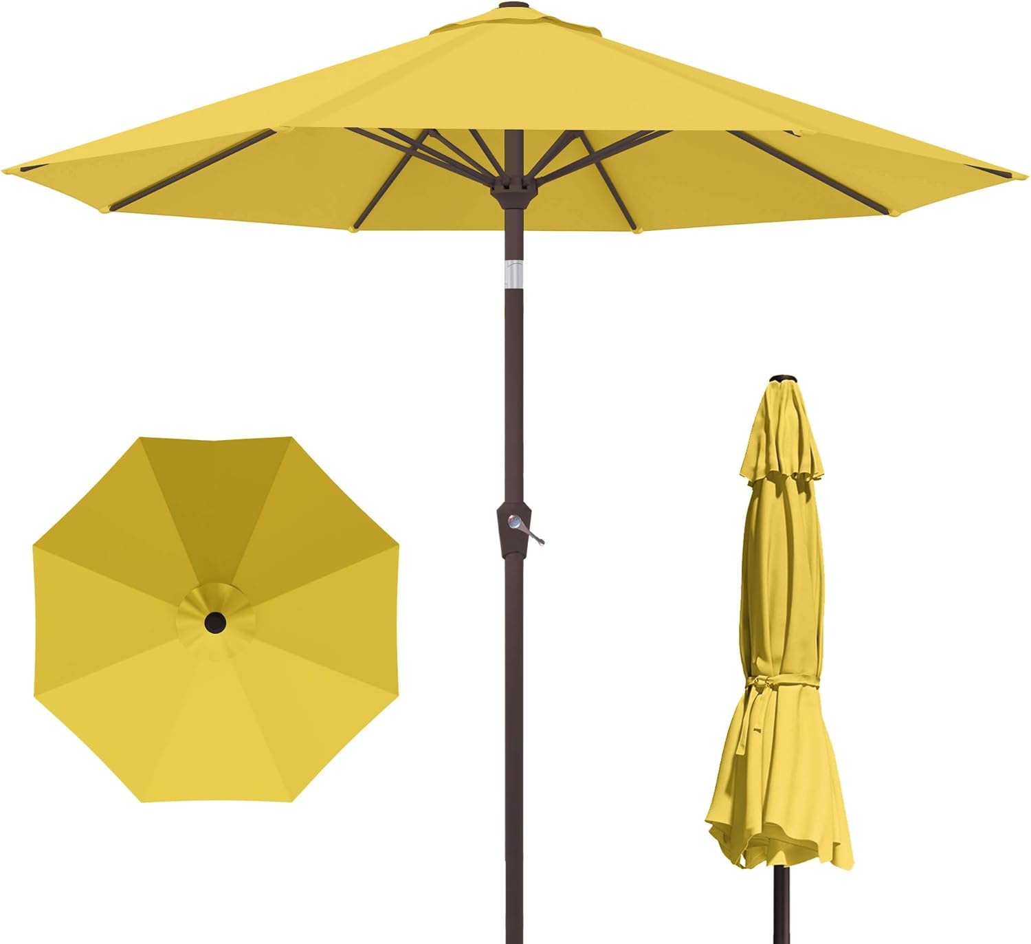 10FT Patio Umbrella with Push Button Tilt for Outdoor Use