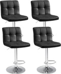 Sweetcrispy Bar Stools Set of 4 Adjustable Swivel Counter Stools