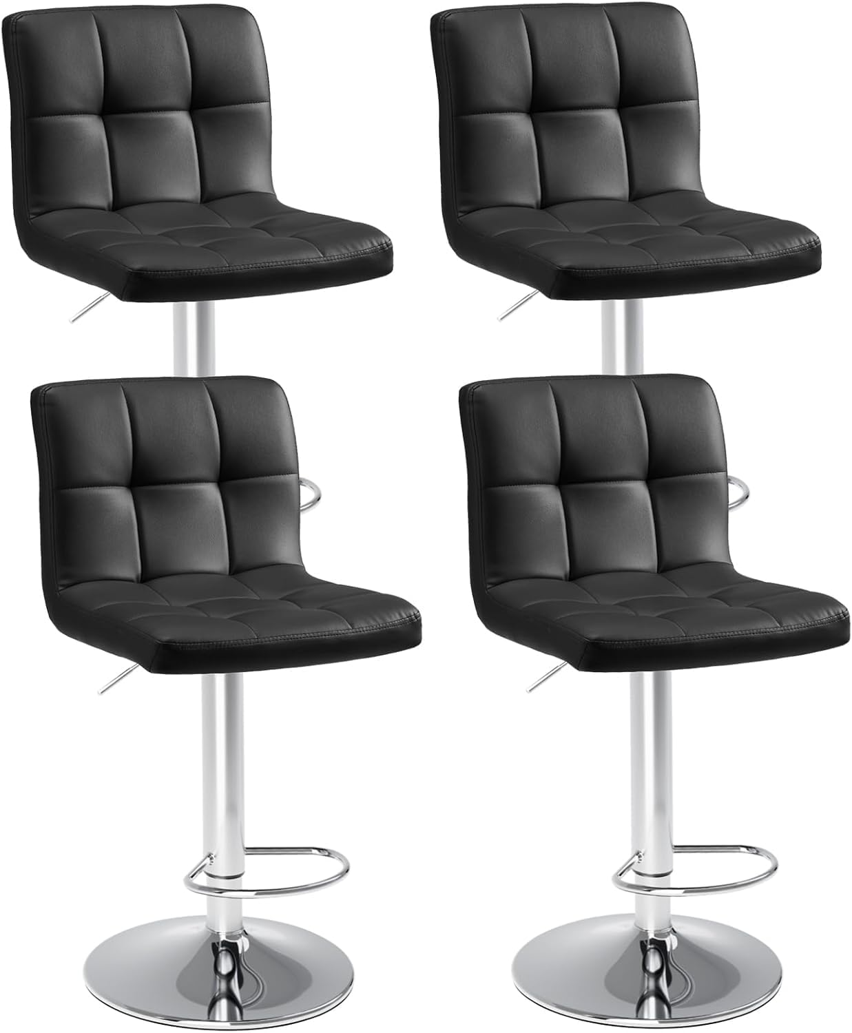 Adjustable Swivel Bar Stools Set of 4 for Modern Kitchens