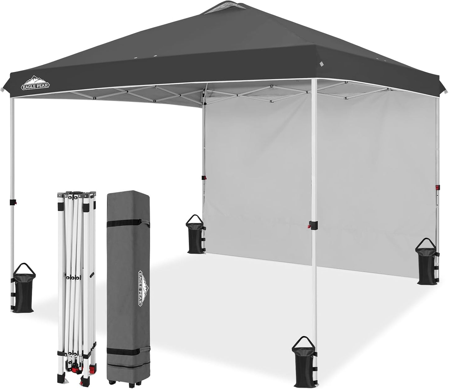 EAGLE PEAK Pop Up Canopy Tent with Sidewall for Easy Setup