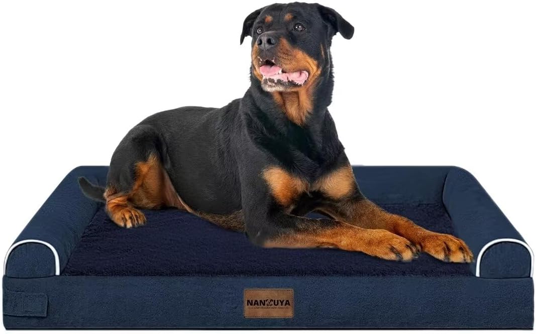 Large Dog Bed Orthopedic Washable with Memory Foam Support