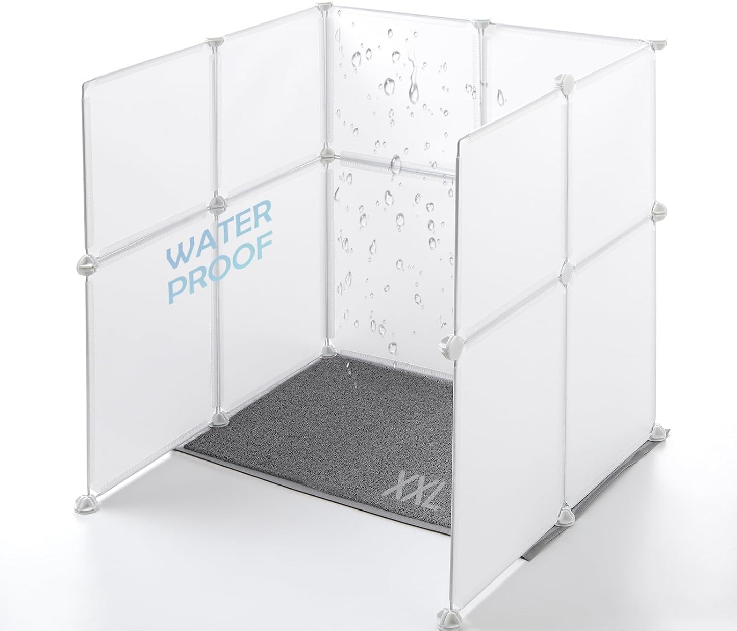 XXL Cat Litter Box Enclosure with Splash Guard for Easy Clean