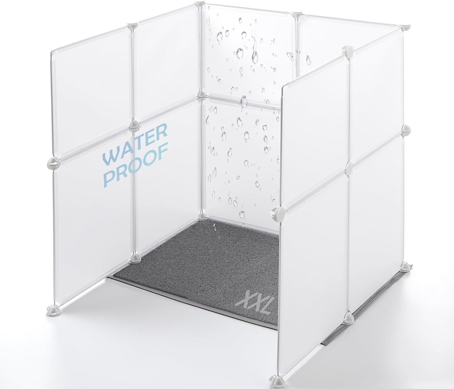XXL Cat Litter Box Enclosure with Splash Guard for Easy Clean