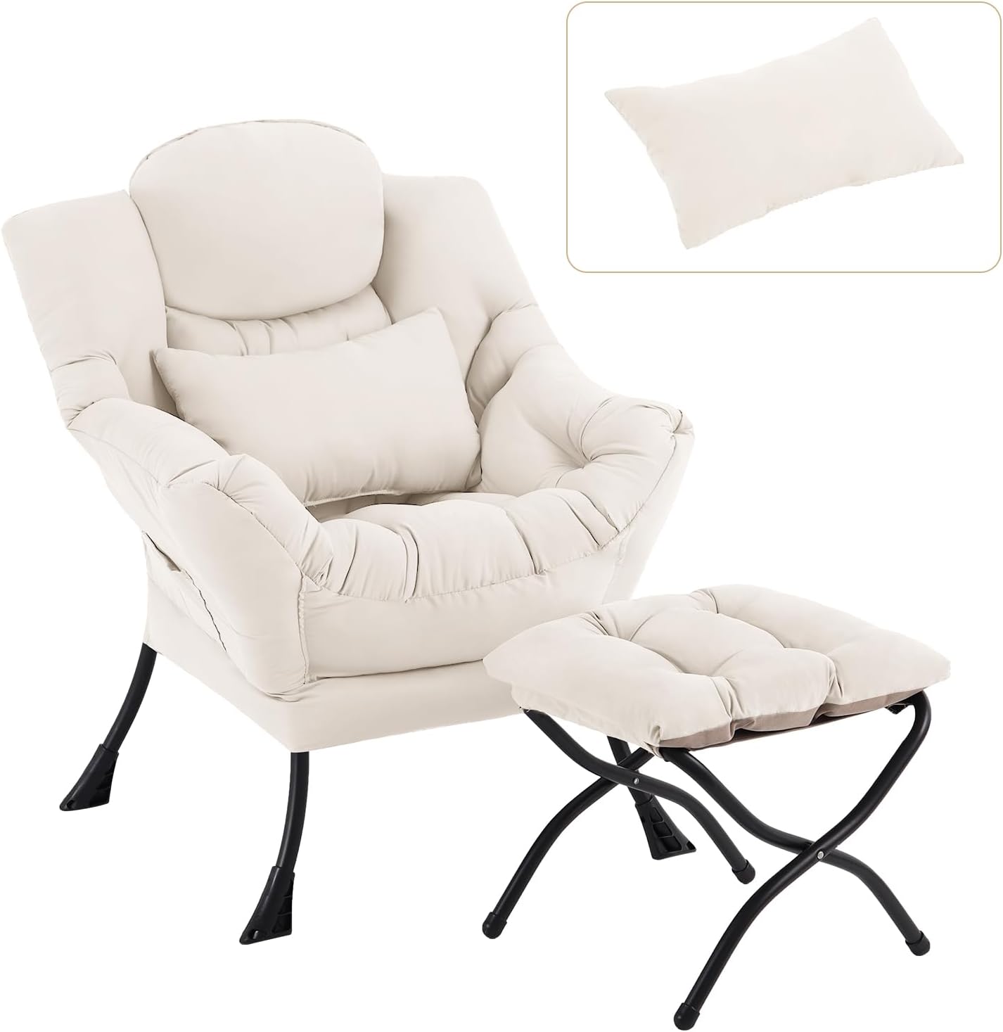 DreamNook Cozy Lounger with Ottoman