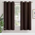 Dark Brown Blackout Curtains 72 in 2 Panels - Thermal Insulated Drapes