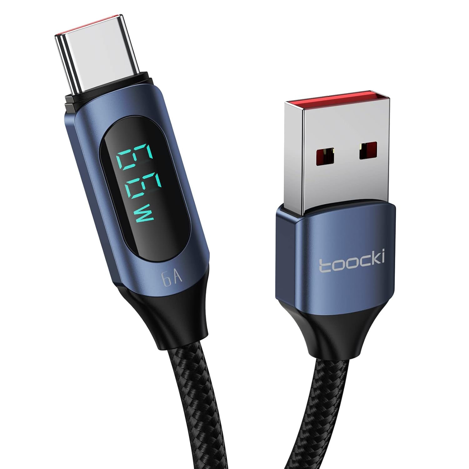 6.6FT Fast Charging USB-C Cable - LED Display, Nylon Braided - Samsung Galaxy!