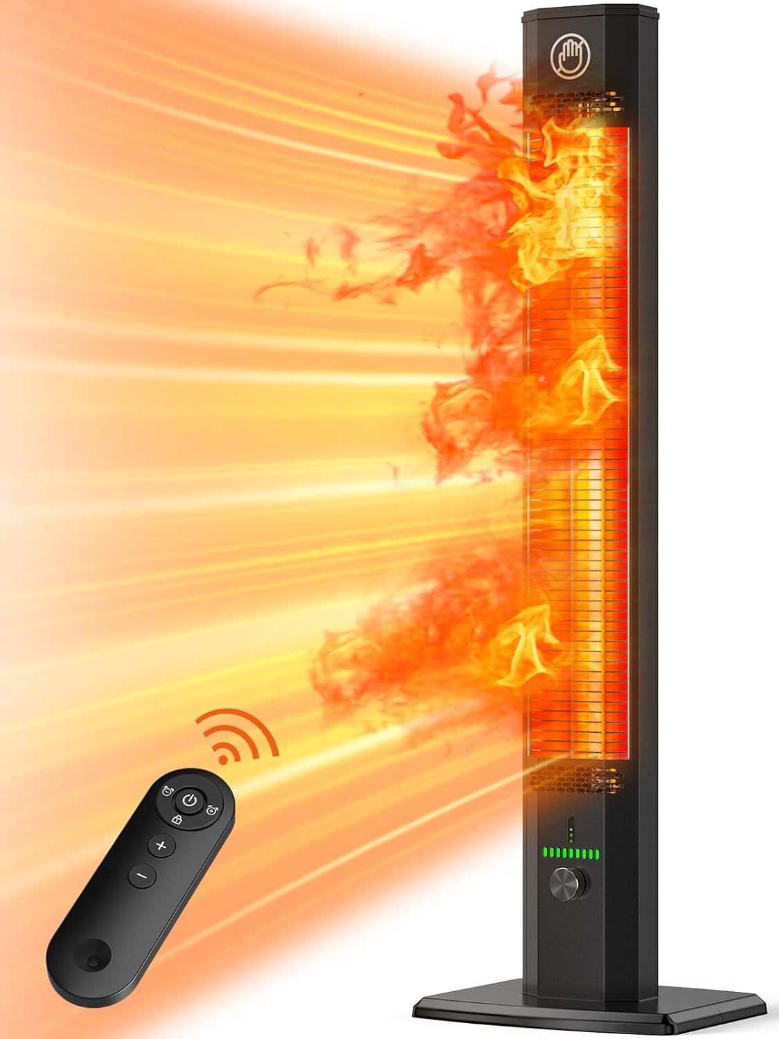 42 Inch Outdoor Heater with 9 Heat Levels and Safety Features