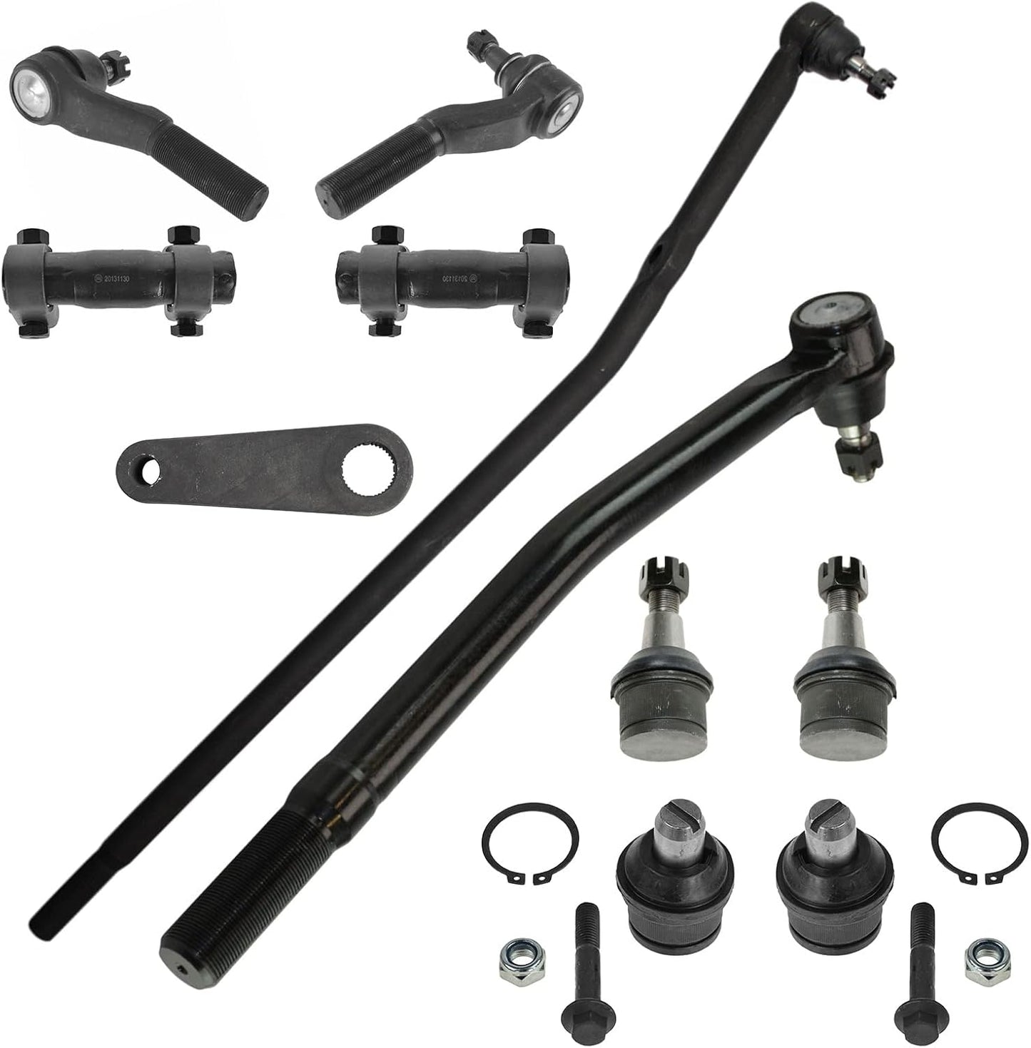 TRQ Front Ball Joints & Tie Rods for 08-19 Ford E-Series