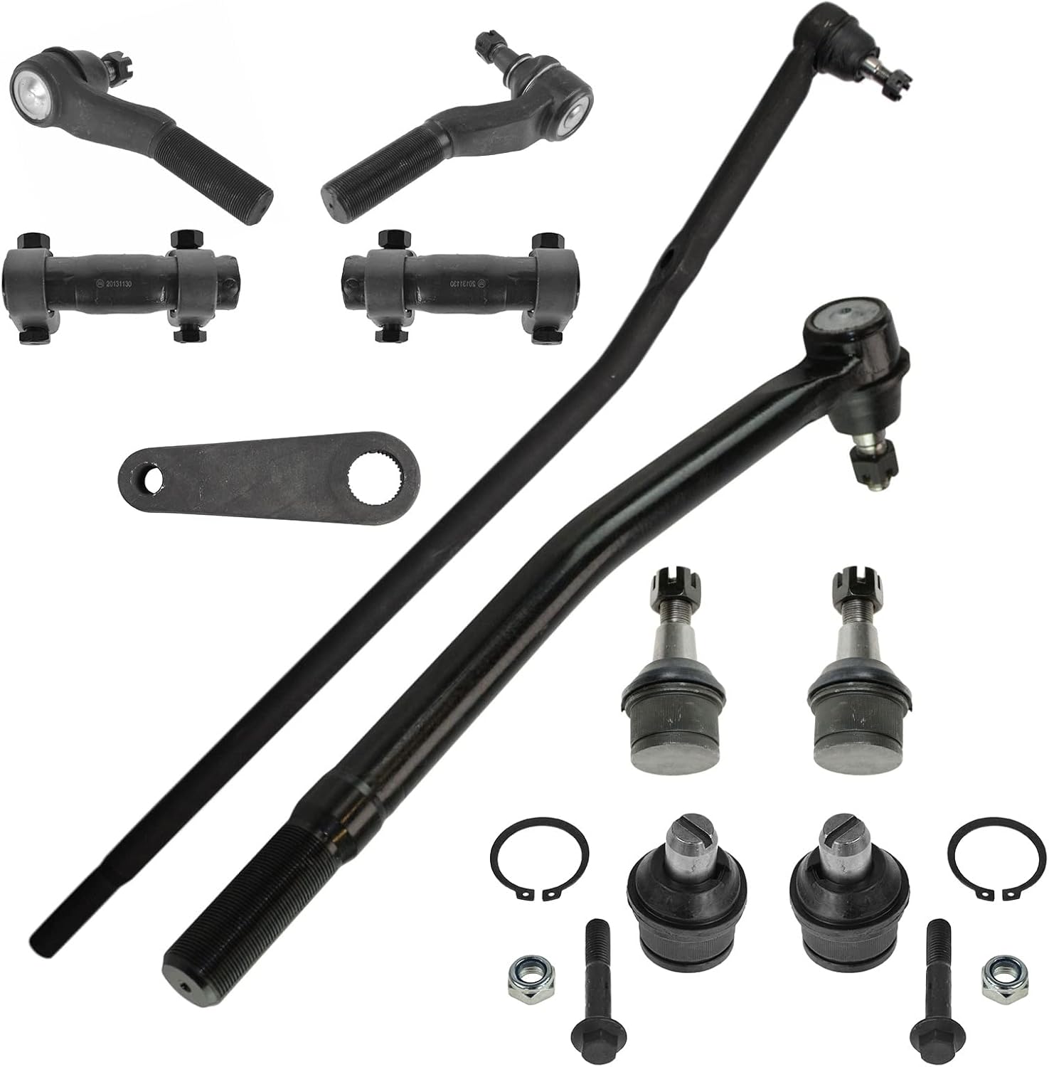 TRQ Front Ball Joints & Tie Rods for 08-19 Ford E-Series