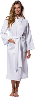 Turquaz Lightweight Full-Length Waffle Kimono Robe for Women - Soft it