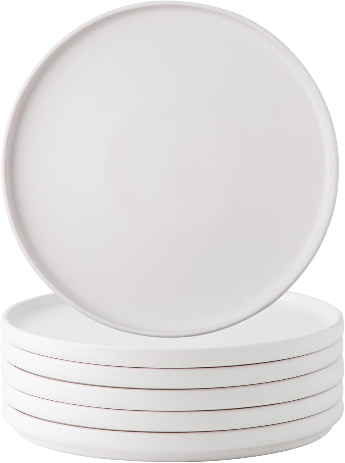 Unique Reactive Matte Glaze Ceramic Dinner Salad Plates Set of 6