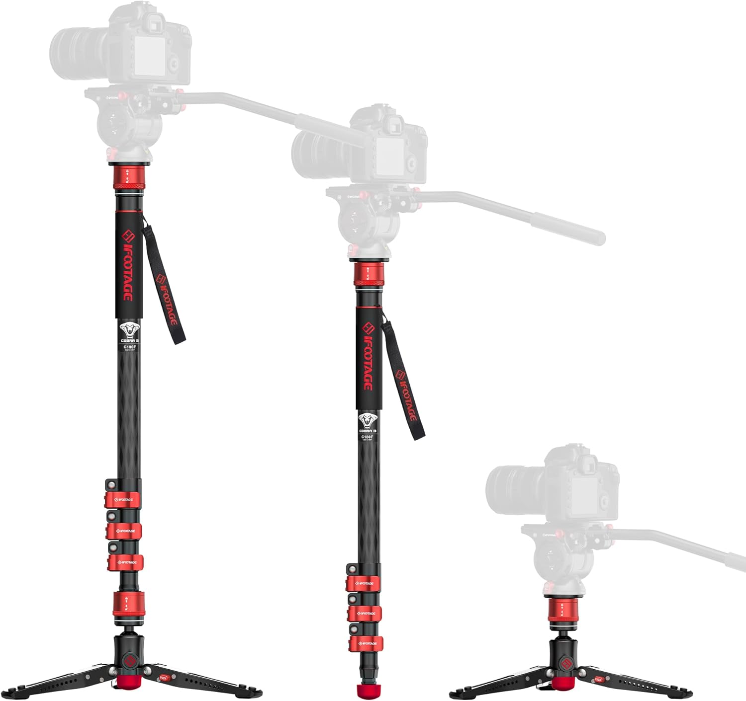 IFOOTAGE 71 Inch Professional Carbon Fiber Monopod for DSLR