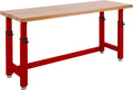 UltraHD Heavy Duty Workbench Table w/Solid Wood Top - Adjustable