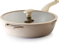 PRICUSIS Nonstick Deep Frying Pan 12 in - Durable ILAG Coating