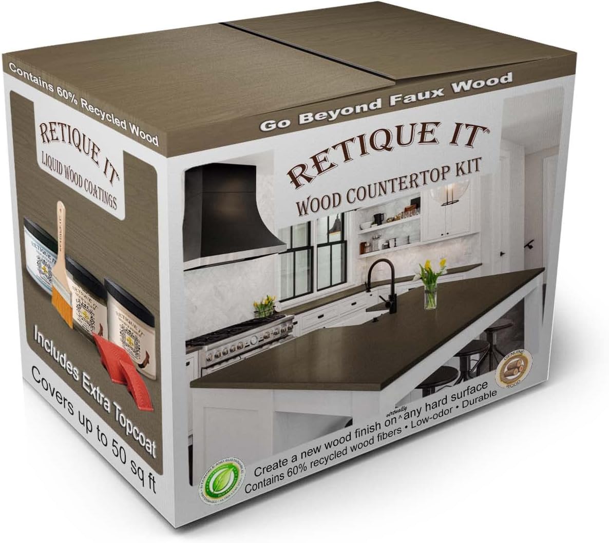 Transform Your Countertops with Retique It Wood Finish Kit