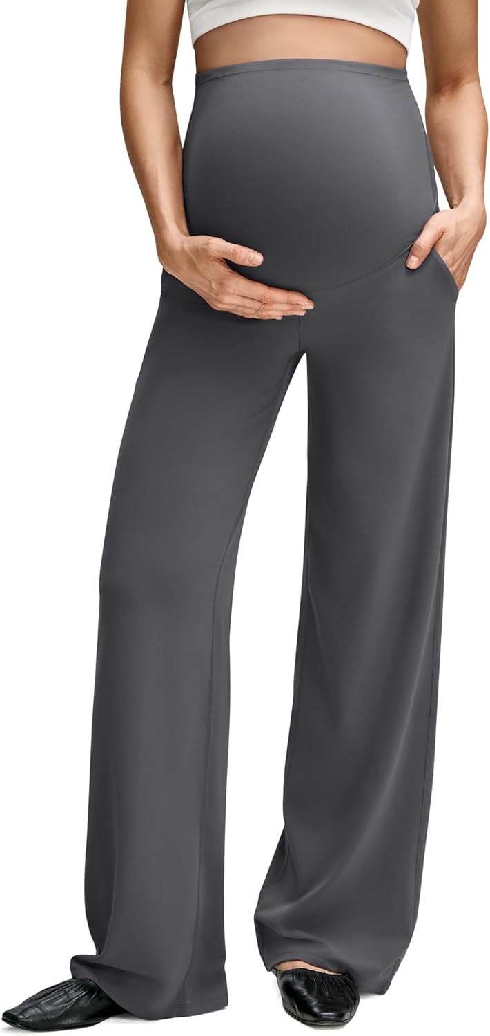 G4Free BareFeel Maternity Dress Yoga Pants with Pockets