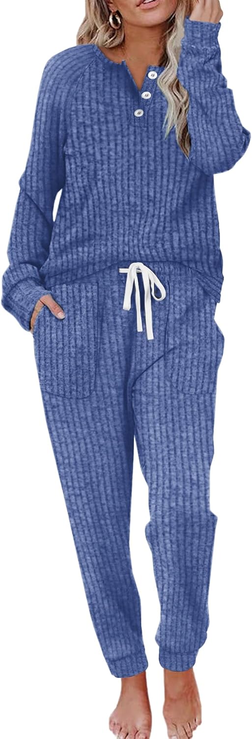 WIHOLL Two Piece Outfits for Women Lounge Sets with Pockets