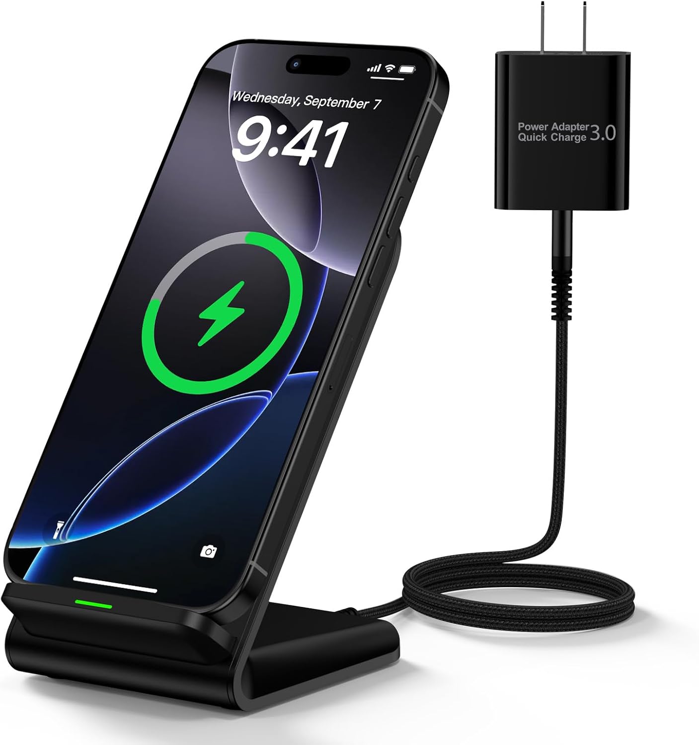 15W Fast Wireless Charger Stand - Rapid Charging for Samsung S25/S24 & More