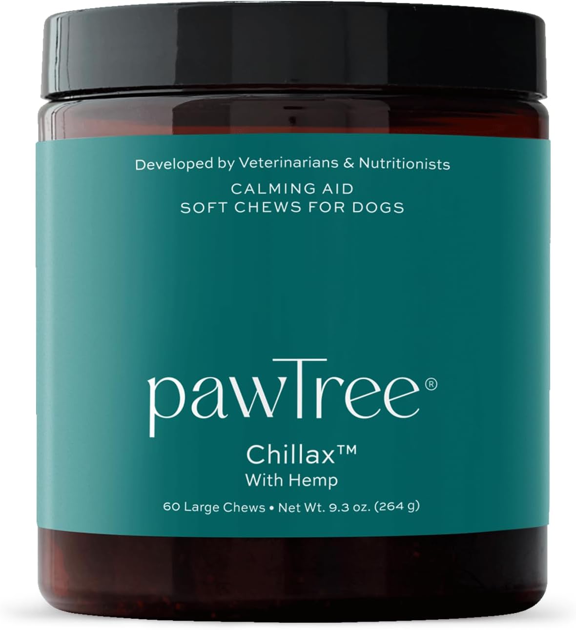 pawTree Chillax Natural Calming Hemp Chews for Dogs 60 Count