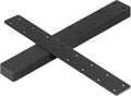 6 Pack 14-3/4in Black Flat Mending Plate - Heavy Duty Repair Bracket