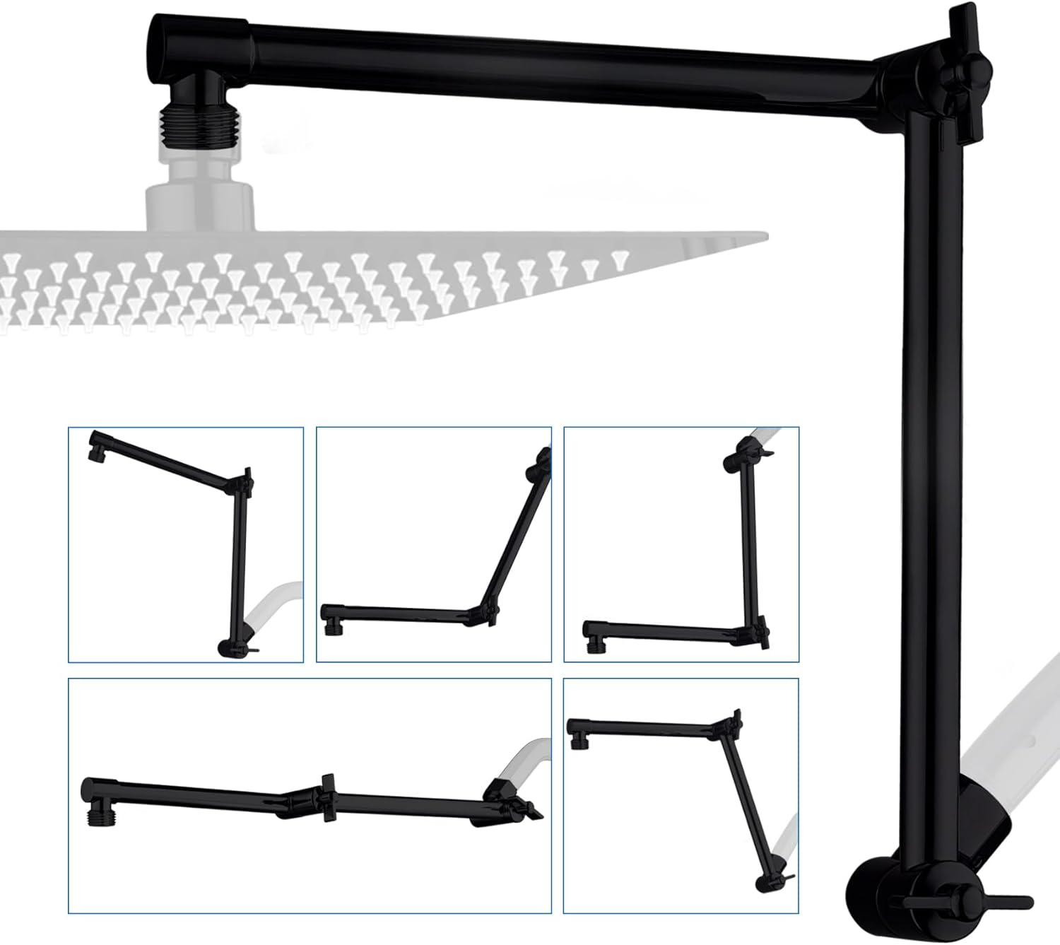 G-Promise Shower Head Extension Arm for Adjustable Height